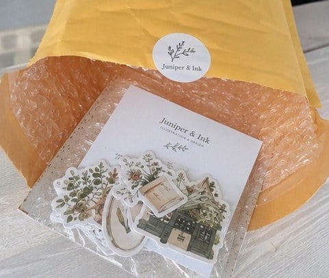 Stickers with logo — customer photo
